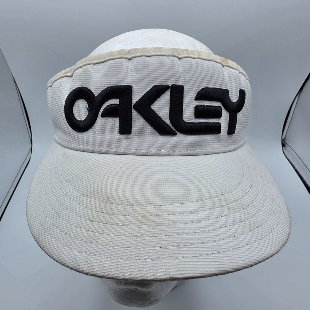 Oakley Sun Visor Golf Hat Hydrolix White Black Adjustable Mens Strapback